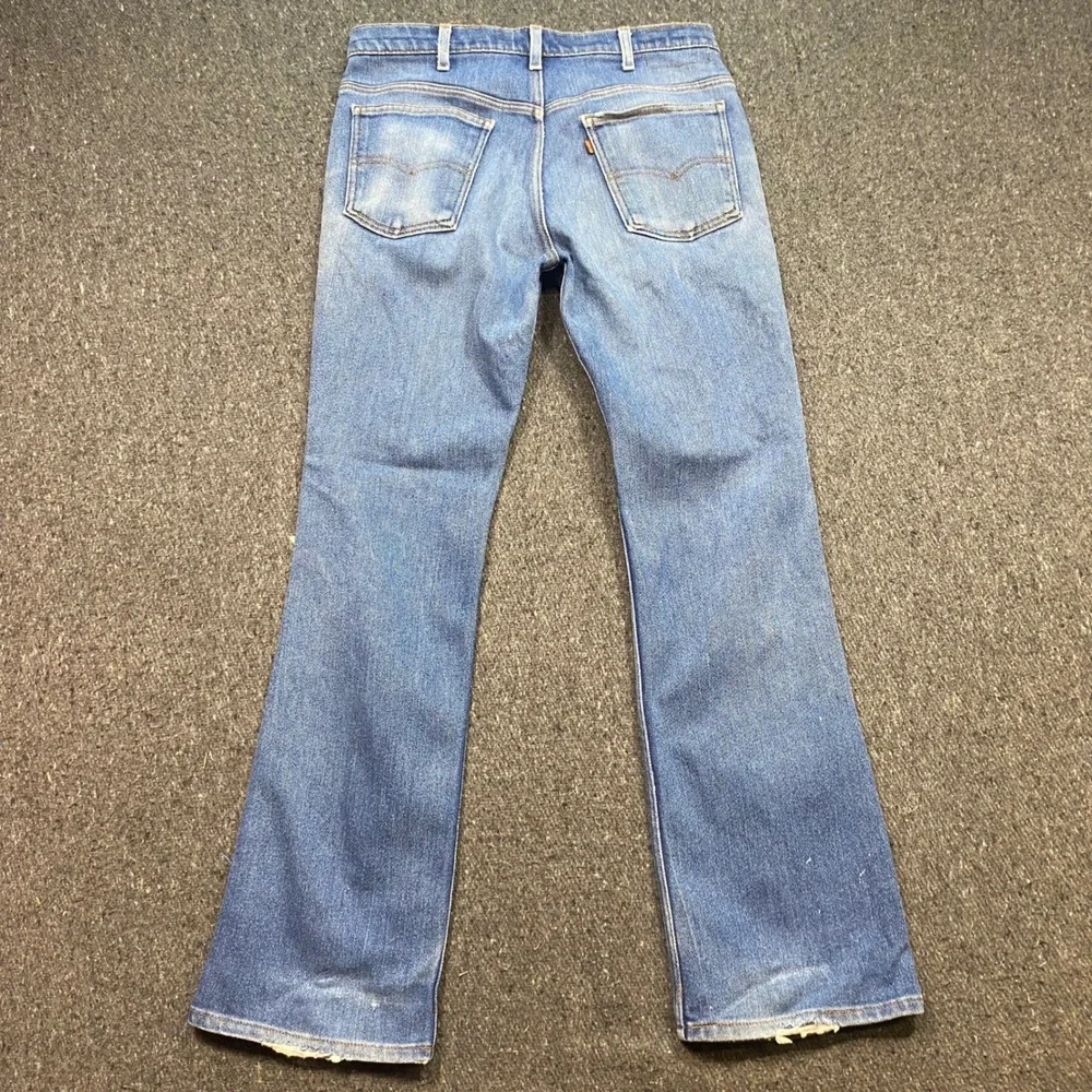Levi Strauss Jeans Sz 32 Mens Blue Grunge Distressed Skater Straight Leg Vintage